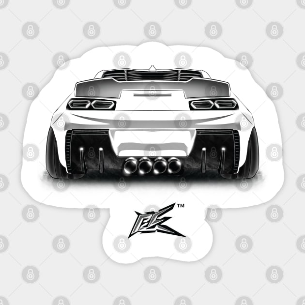 chevrolet camaro rear widebody Sticker by naquash